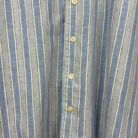 Gap Men Short Sleeve Button Down Shirt 100% Linen Sz XXL Beachy Coastal Breathe - Picture 3 of 10